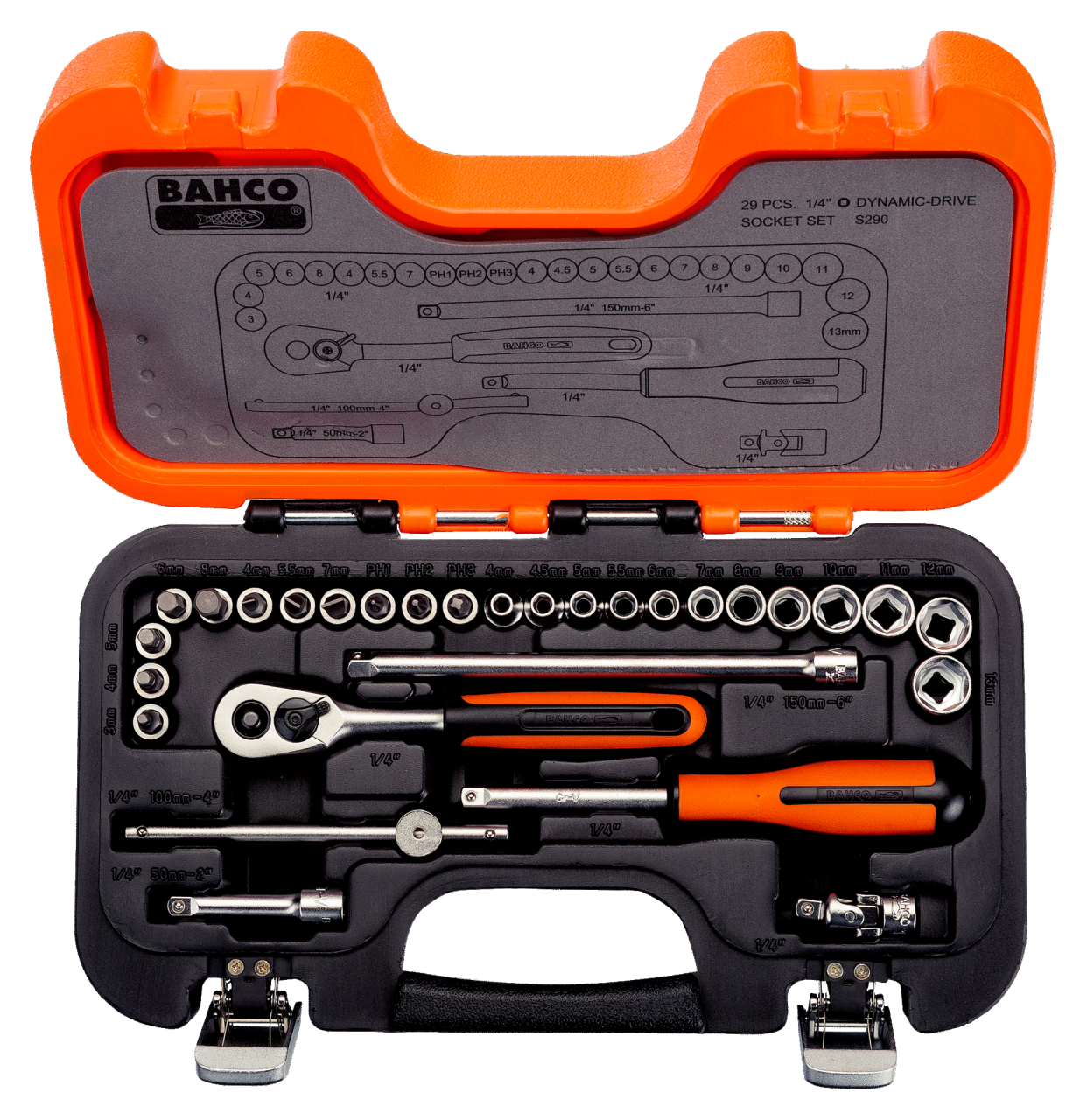Bahco Lokma Anahtar Seti 1/4” 29 Parça S290