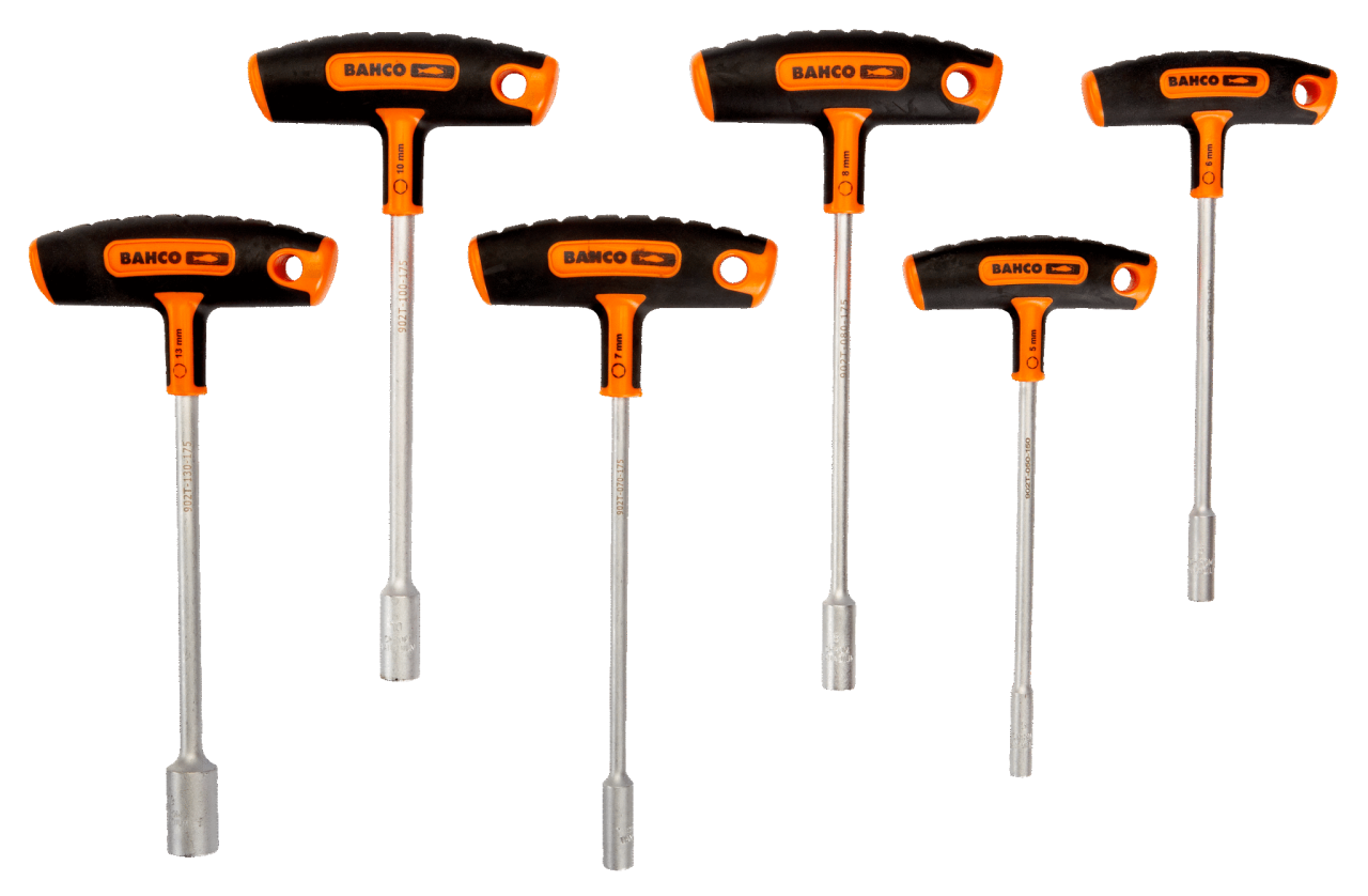 T-Kulplu Altıgen Somun Sürücü Seti 5-13 mm, 6 Adet 903T-3