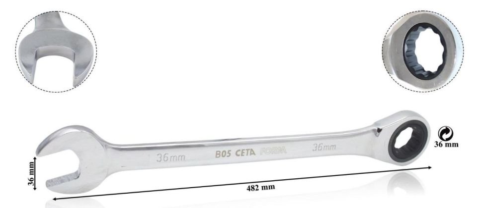 CETA FORM B05-36 CIRCIRLI KOMBİNE ANAHTAR 36 mm